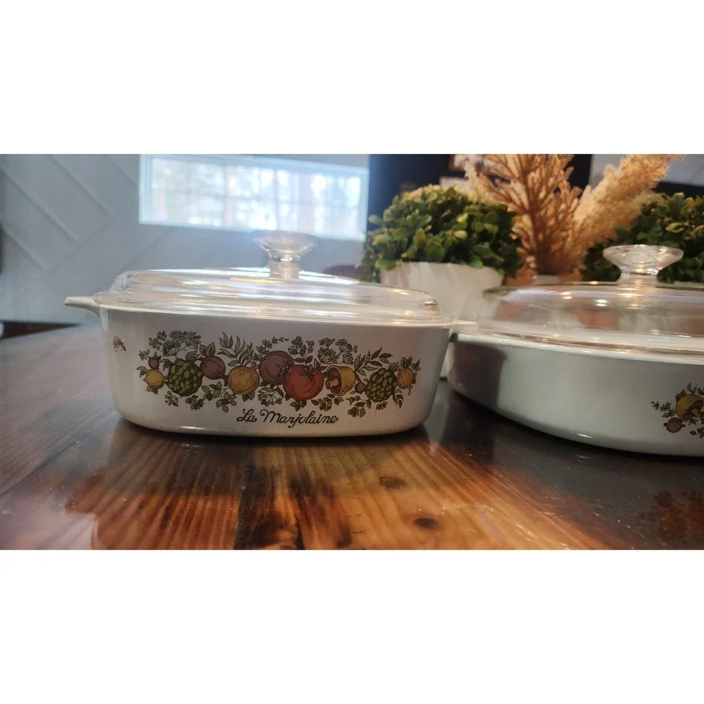 CorningWare L'Echalote La Marjolaine Casserole Set Cottagecore Grandmacore‎